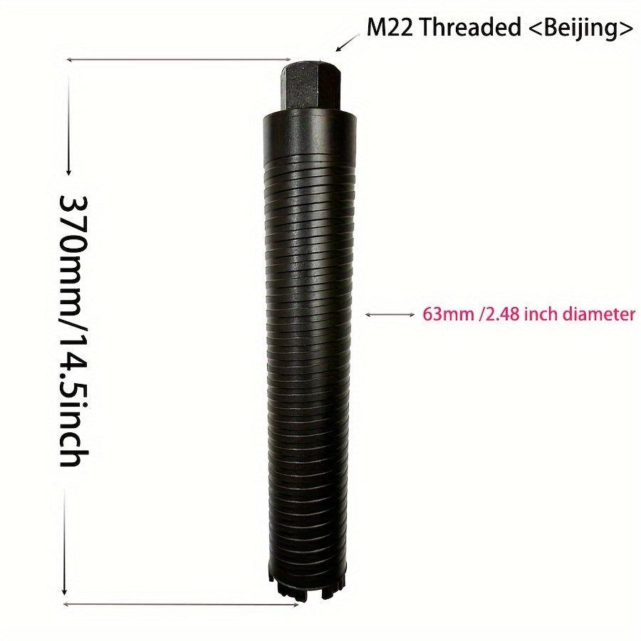 Diamond Core Drill Bits Wet Dry 45 Steel Steel Bars Black Textured Grip for Concrete Brick Block Stone