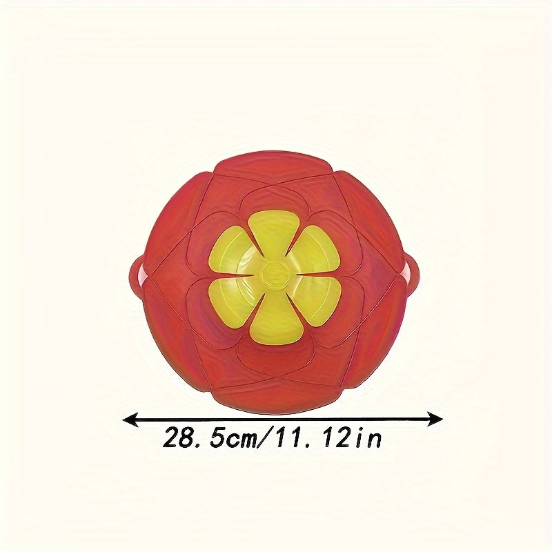 Tapa de silicona para derrames en forma de flor, accesorio de cocina de grado alimenticio para altas temperaturas