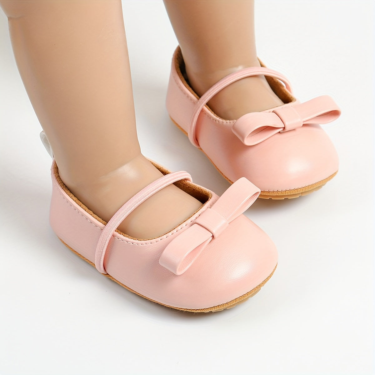 Girls Children's Ballet Flats in PU with Bow, Non-Slip Sole, Flexible, for Daily and Special Occasions