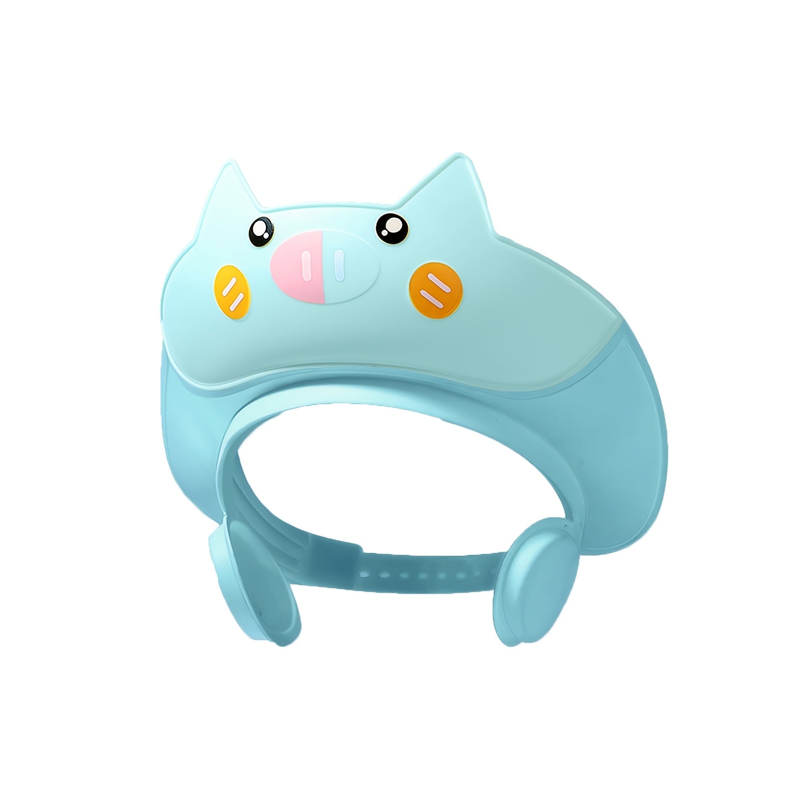 Детский шапочка для душа с регулируемым дизайном из TPE в виде поросенка для ванны Розовая, синяя, желтая