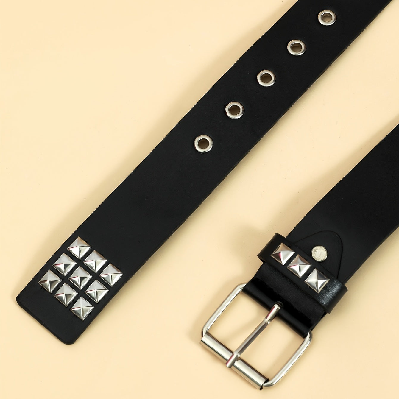 Leather Belt with Tassel Chain for Jeans and Dresses Punk Goth Fashion