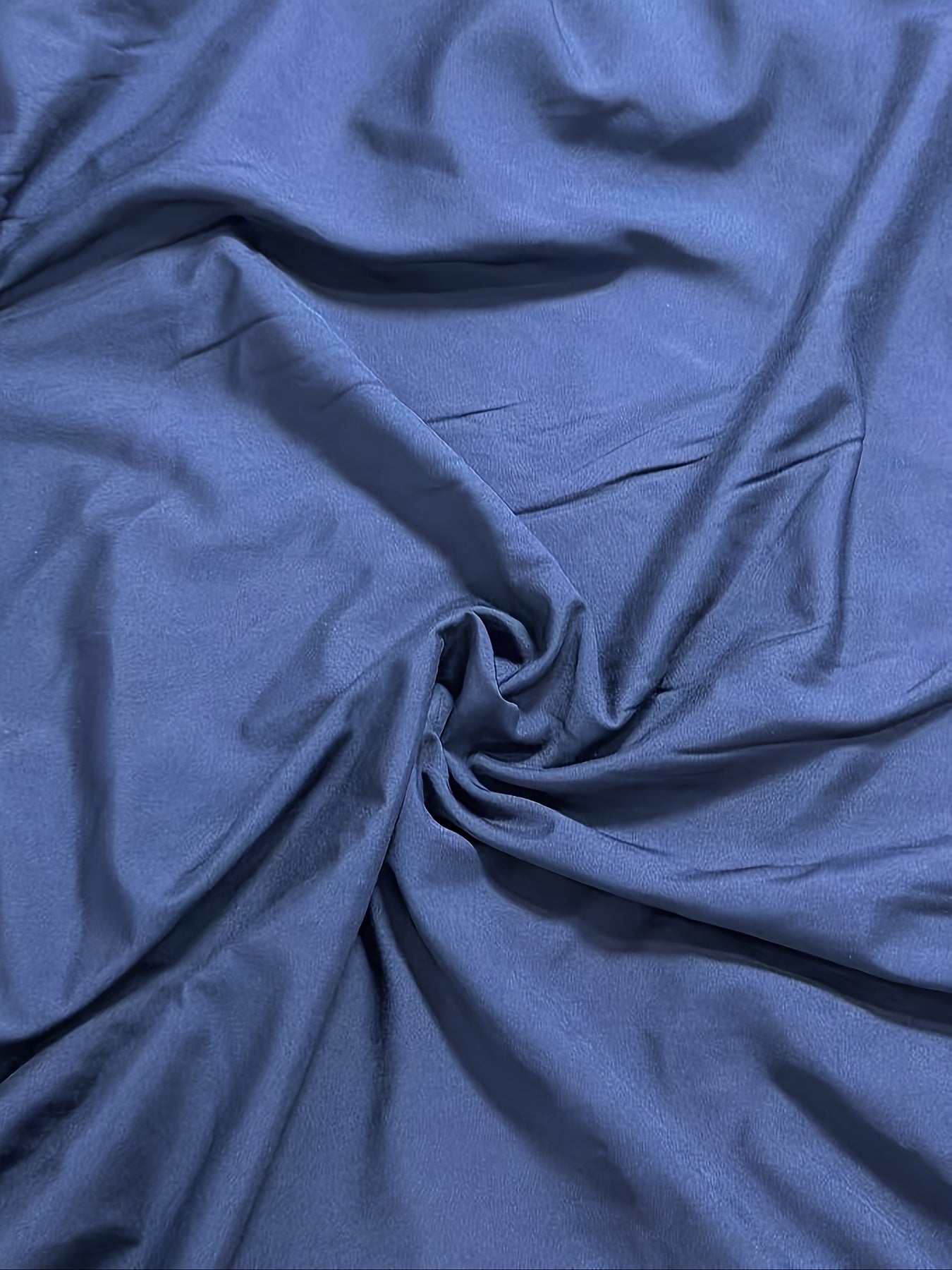 Plus Size Navy Blue Maxi Skirt with Asymmetrical Hem Pockets Belt Non-Stretch Polyester