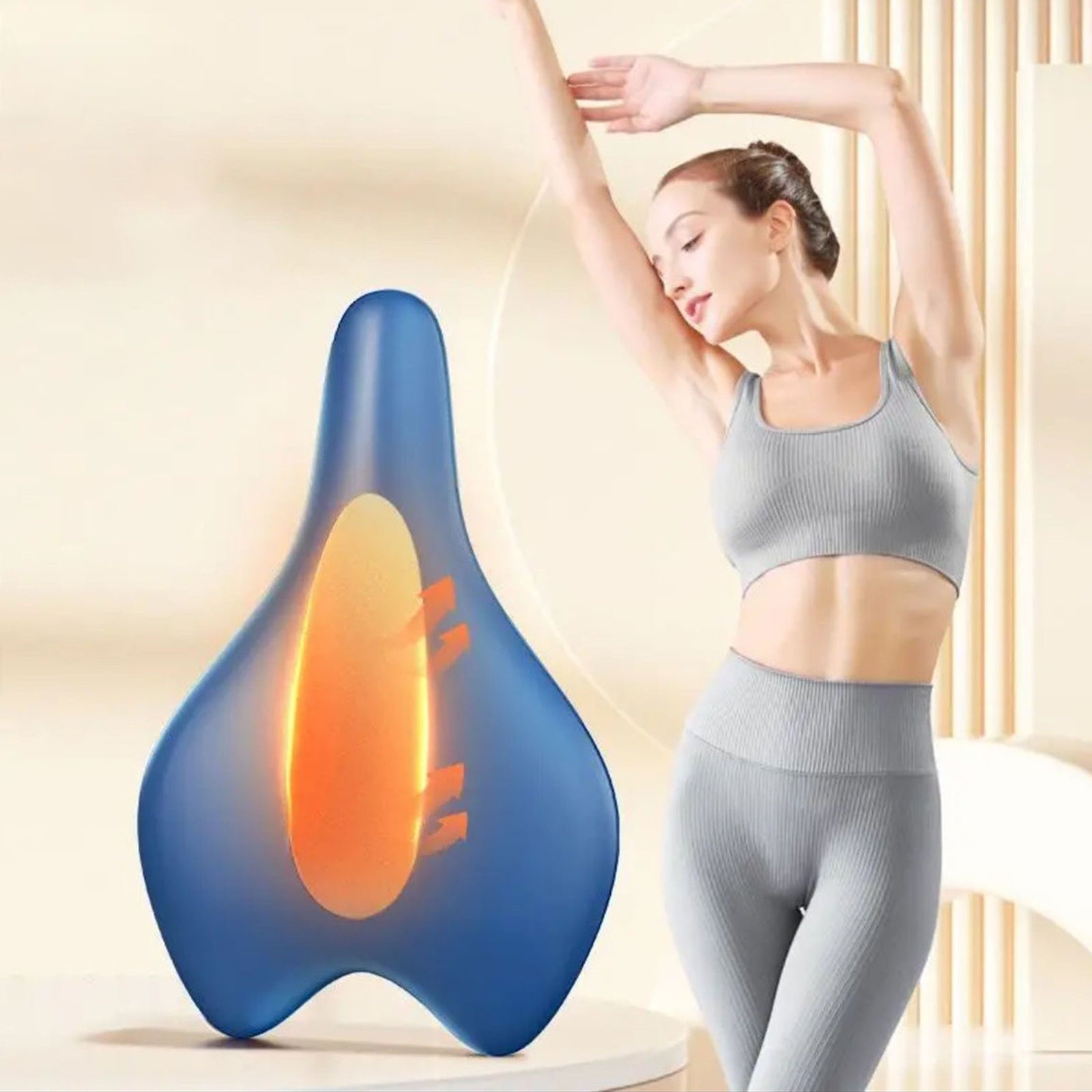 Ejercitador de Kegel antideslizante azul para entrenamiento y rehabilitación de los músculos del suelo pélvico