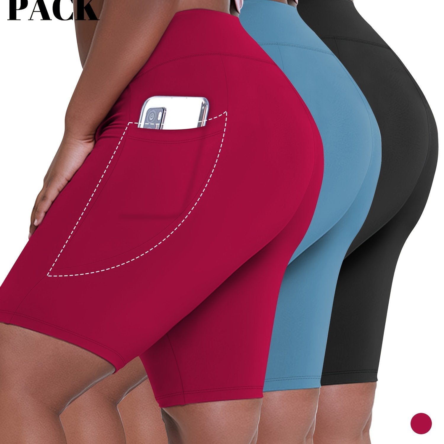 Conjunto de pantalones cortos cortos para mujer, transpirable, poliéster, talla grande, ropa deportiva de verano