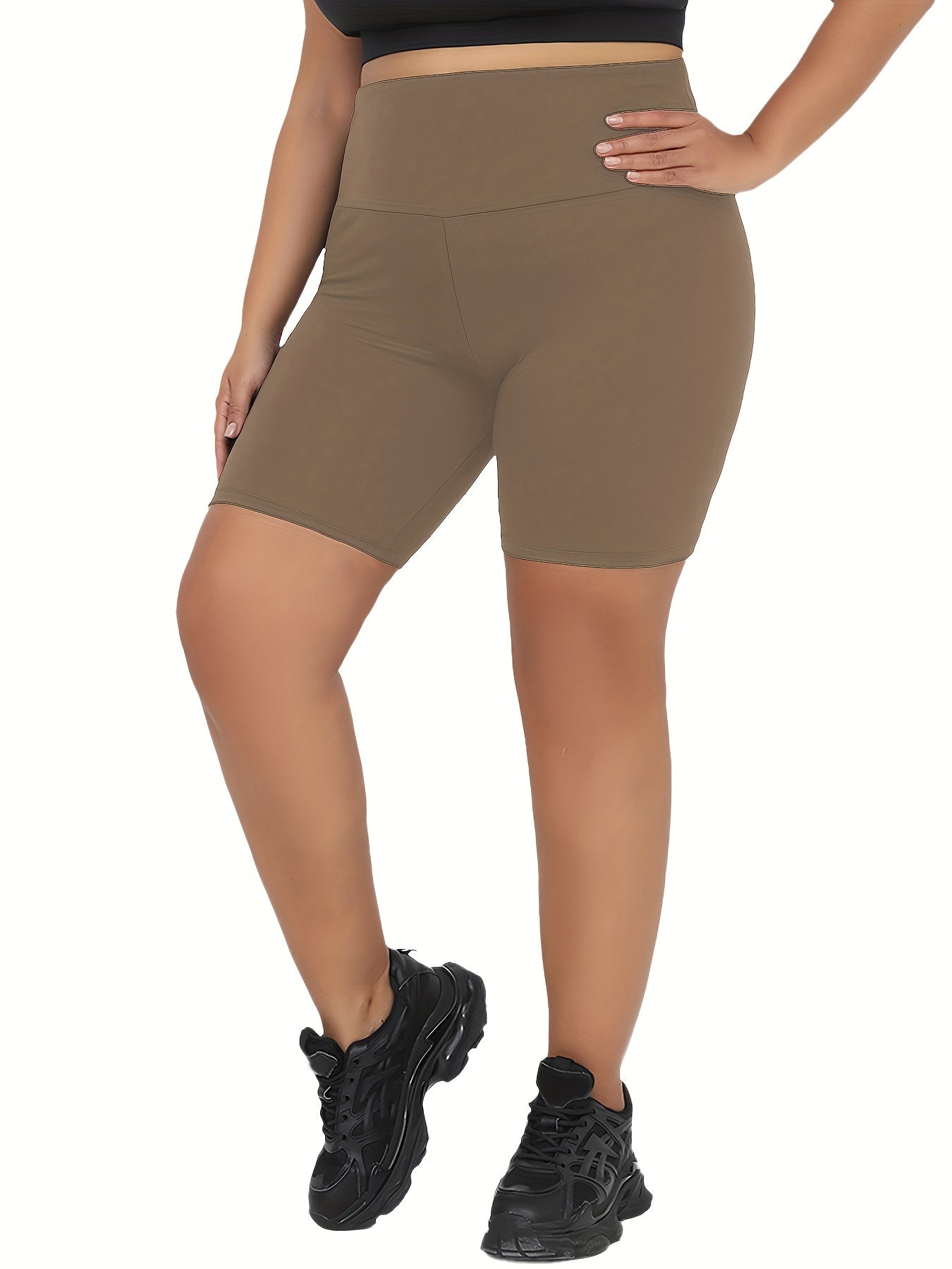 Women High-Waisted Biker Shorts Stretchy No-See-Through Summer Athletic