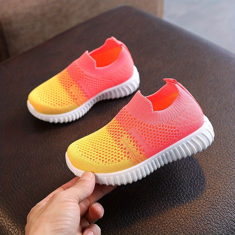 Breathable Mesh Toddler Sneakers for Boys and Girls All-Season Slip-On Low Top Shoes