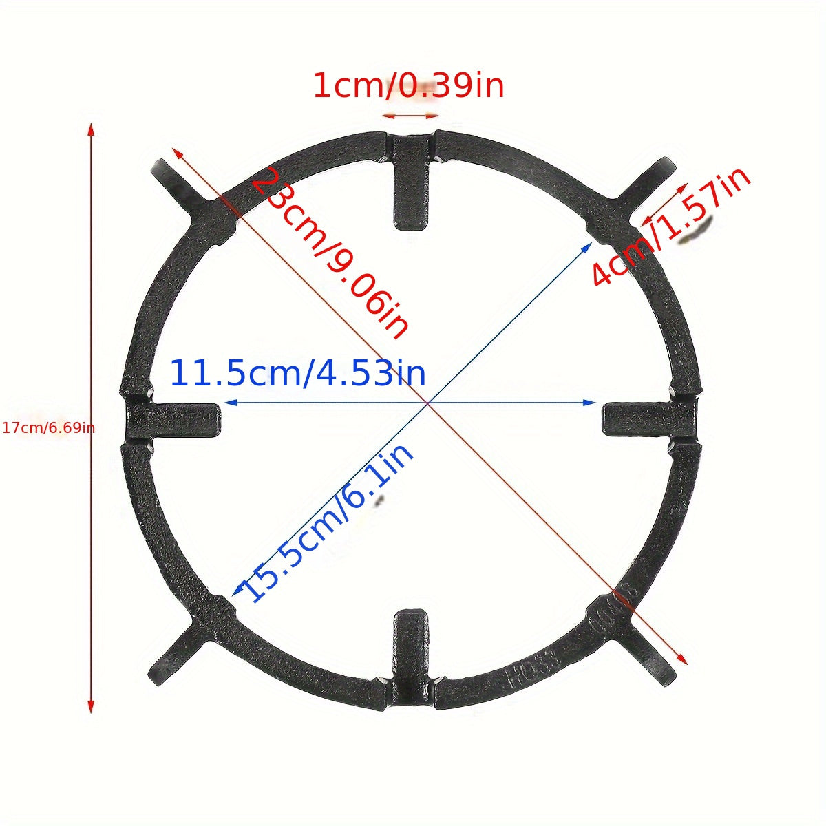 Barcha pechlar va plitkalar uchun sirpanmaydigan gaz pechkasining qoʻllab-quvvatlovchi metall standi