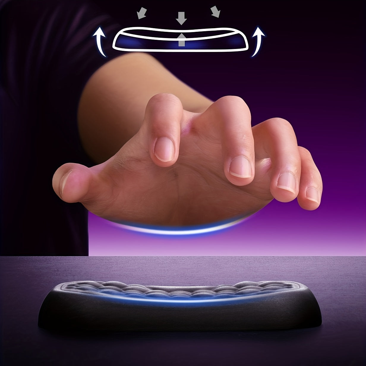 Almohadilla ergonómica de apoyo para la muñeca para teclado y ratón, cojín de espuma viscoelástica