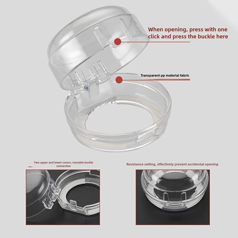 Set of 9 Black Plastic Gas Stove Knob Covers Child Safety Dust Prevention Easy Installation