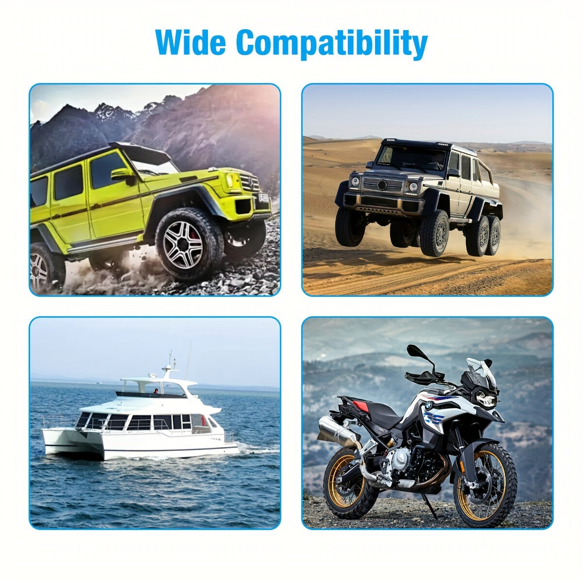 Dual USB Charger for 4-Gang 12V Outlets with LED Voltmeter and Wall Mount