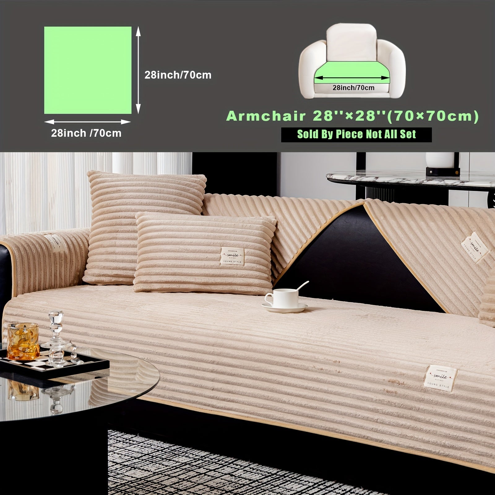 Плюшевый чехол на диван из бархата, противоскользящий, для домашних животных, моющийся в машине, современный стиль, все размеры