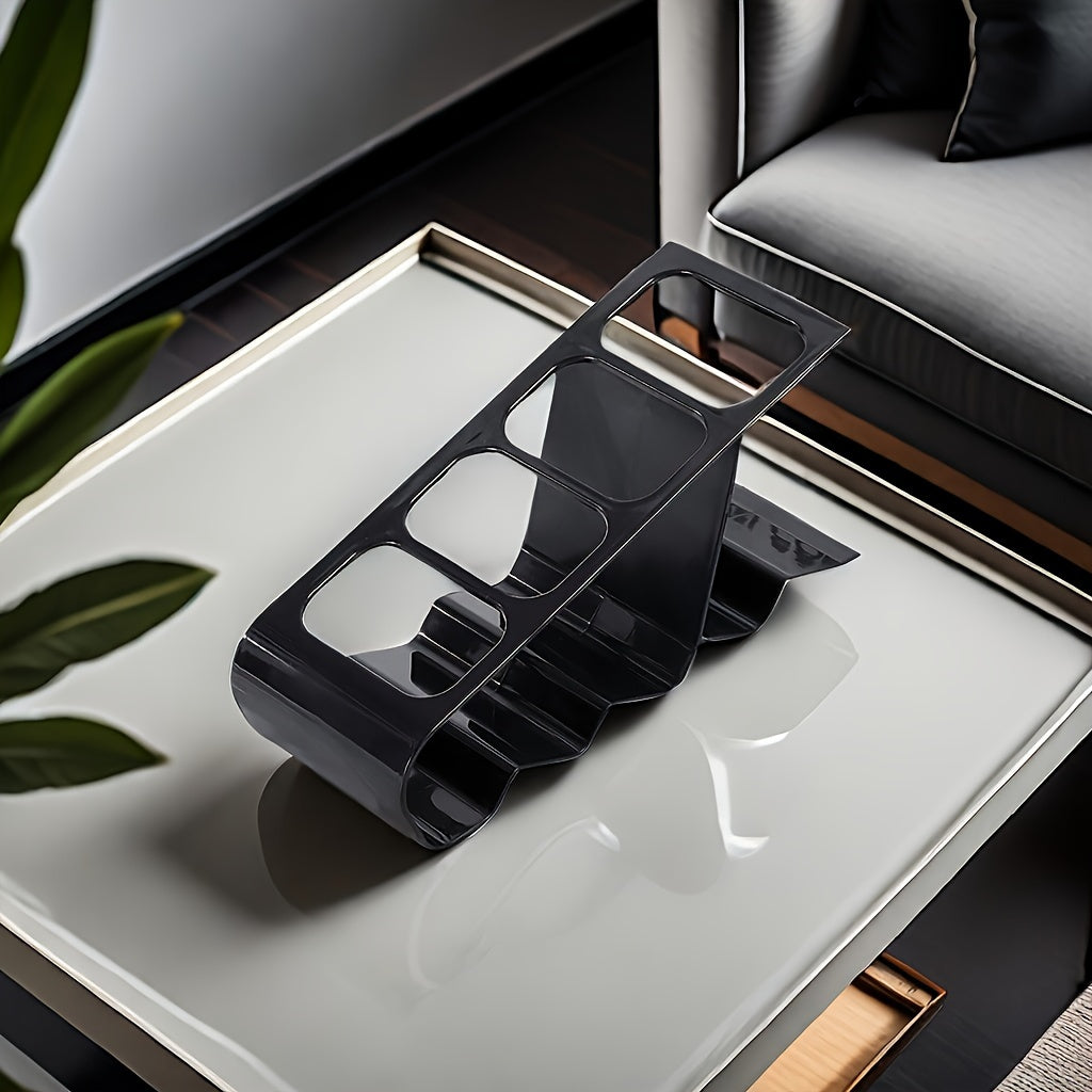 Multi-Function Remote Control Holder Organizer for Up to 4 Remotes in Black Brown White