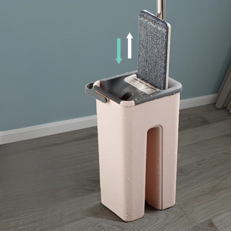 Ushbu tekis mopu qo'llaringizni ishlatmasdan oson siqish uchun maxsus ishlab chiqilgan. U chelak tizimi va nam va quruq tozalash uchun ikkita yuviladigan mikro tolali mop bilan birga keladi, bu esa uni uyda turli joylarni tozalash uchun mukammal qiladi.