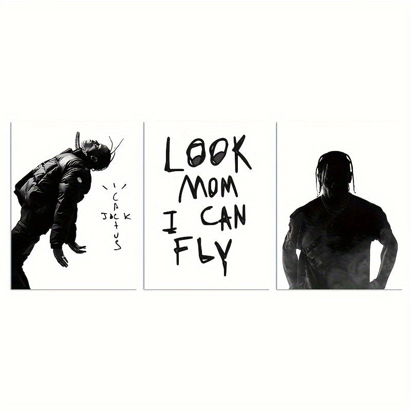 Set of 3 Unframed Canvas Music Posters Wall Art Decor for Living Room Bedroom