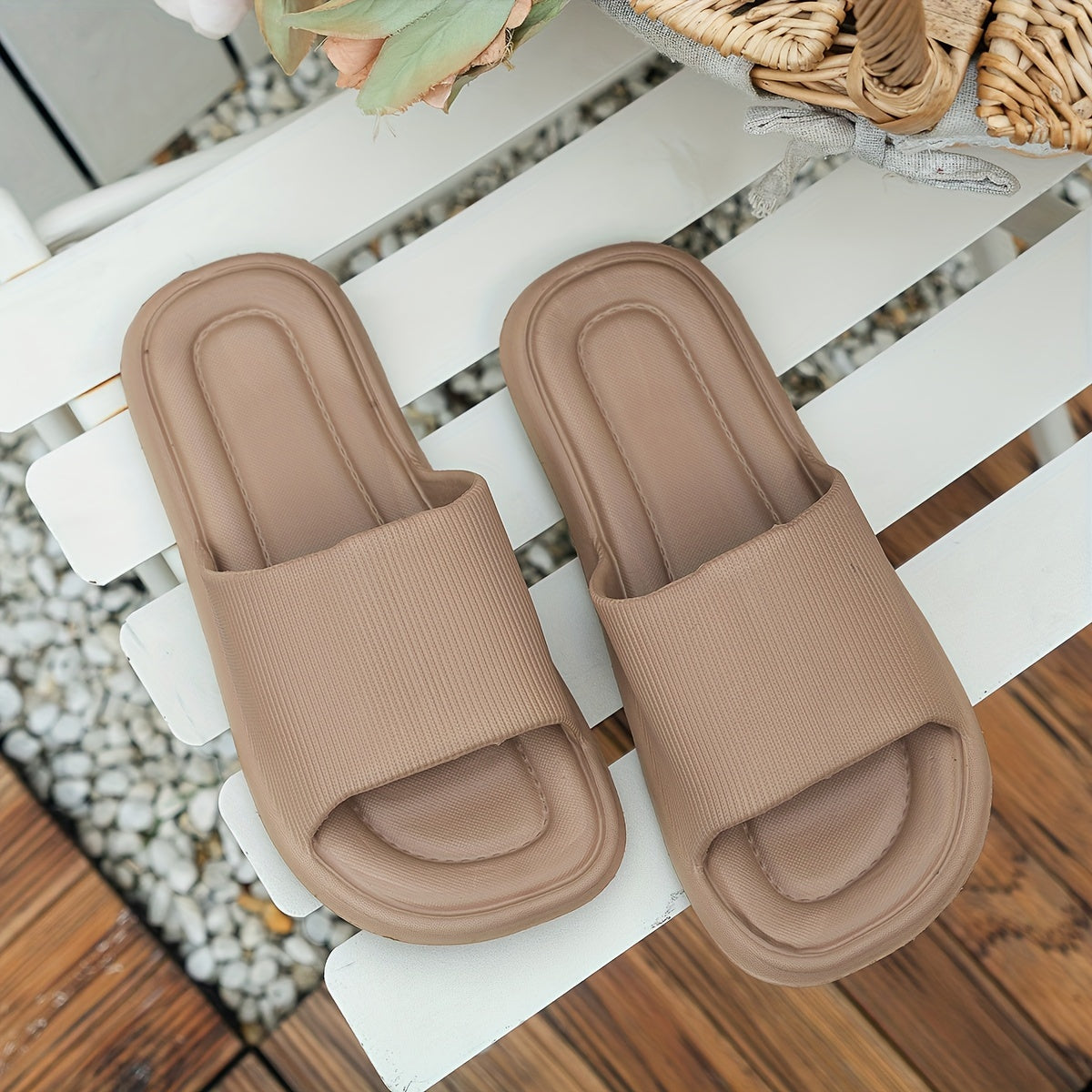 Women's EVA Slide Sandals, Open Toe, Casual, Slip-On, All-Season