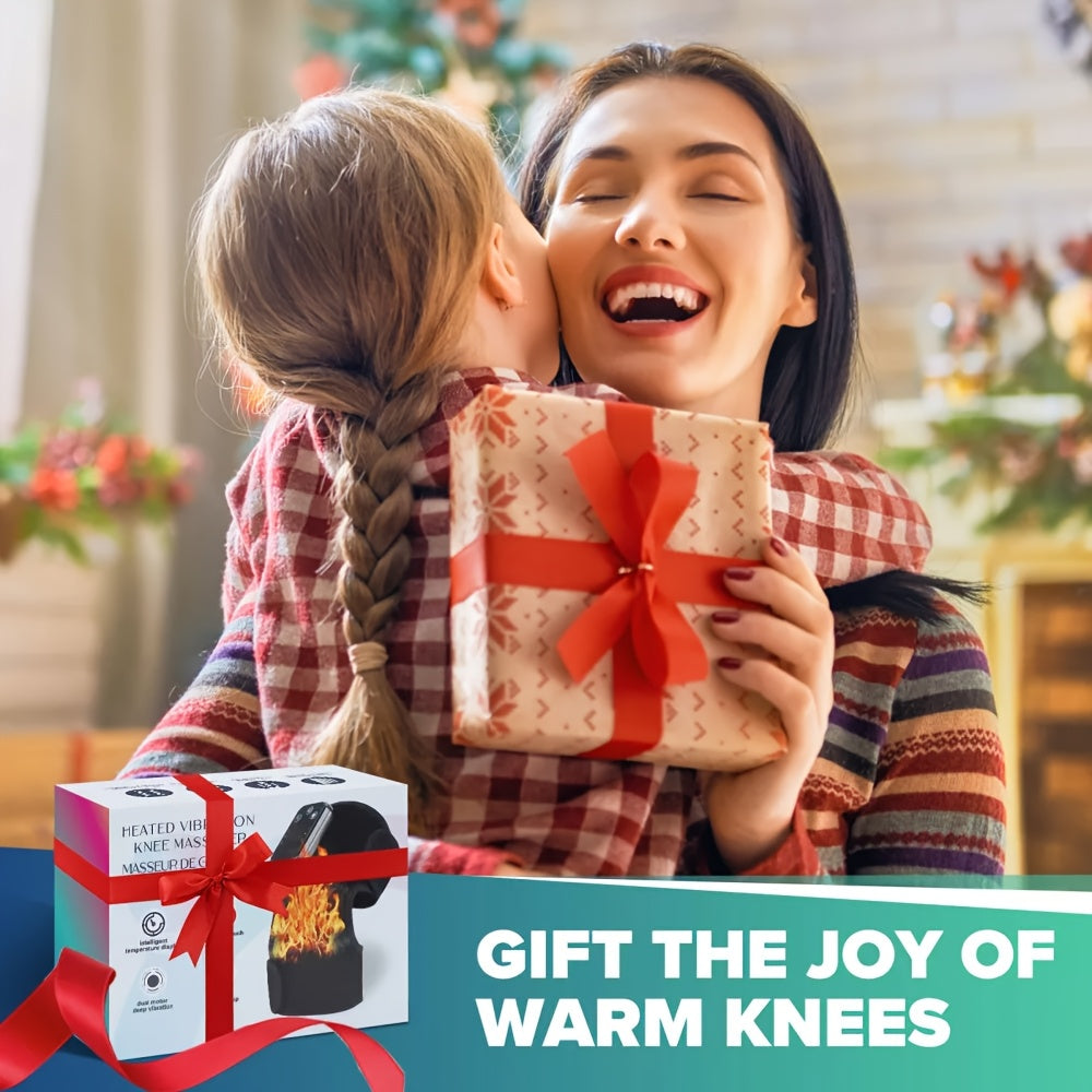 Masajeador de rodilla inalámbrico con calefacción y vibración, 3 modos, batería de litio recargable