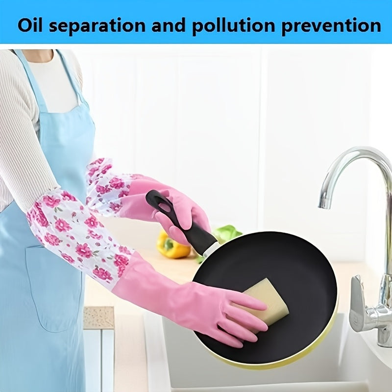 Premium qalinlashtirilgan kauchuk qo‘lqoplar, suv o'tkazmaydigan, uy va bog‘ni tozalash uchun