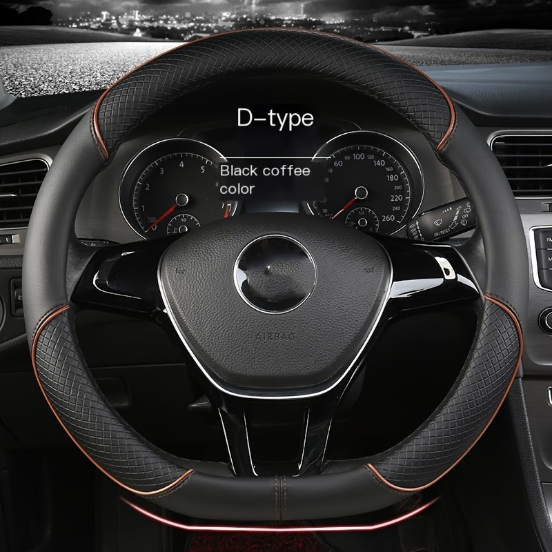 PVC Steering Wheel Cover Black and Red Fit Most Vehicles