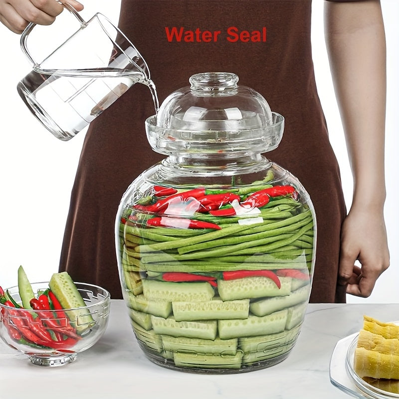 Glass Food Storage Jar for Fermenting Canning and Storing Food 1 Quart