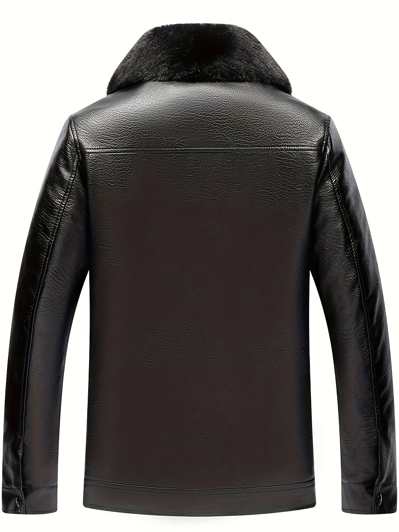 Erkaklar uchun tasodifiy fermuarlı jeket, mo'ynali yaka, uzun yenglar, polyester astar, fermuar yopilishi, oddiy moslik, bir xil rang, yaka, cho'zilmaydigan mato.