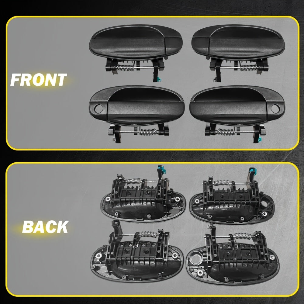 Car Door Handle Set for Chevrolet, Durable Plastic, Front Left and Right