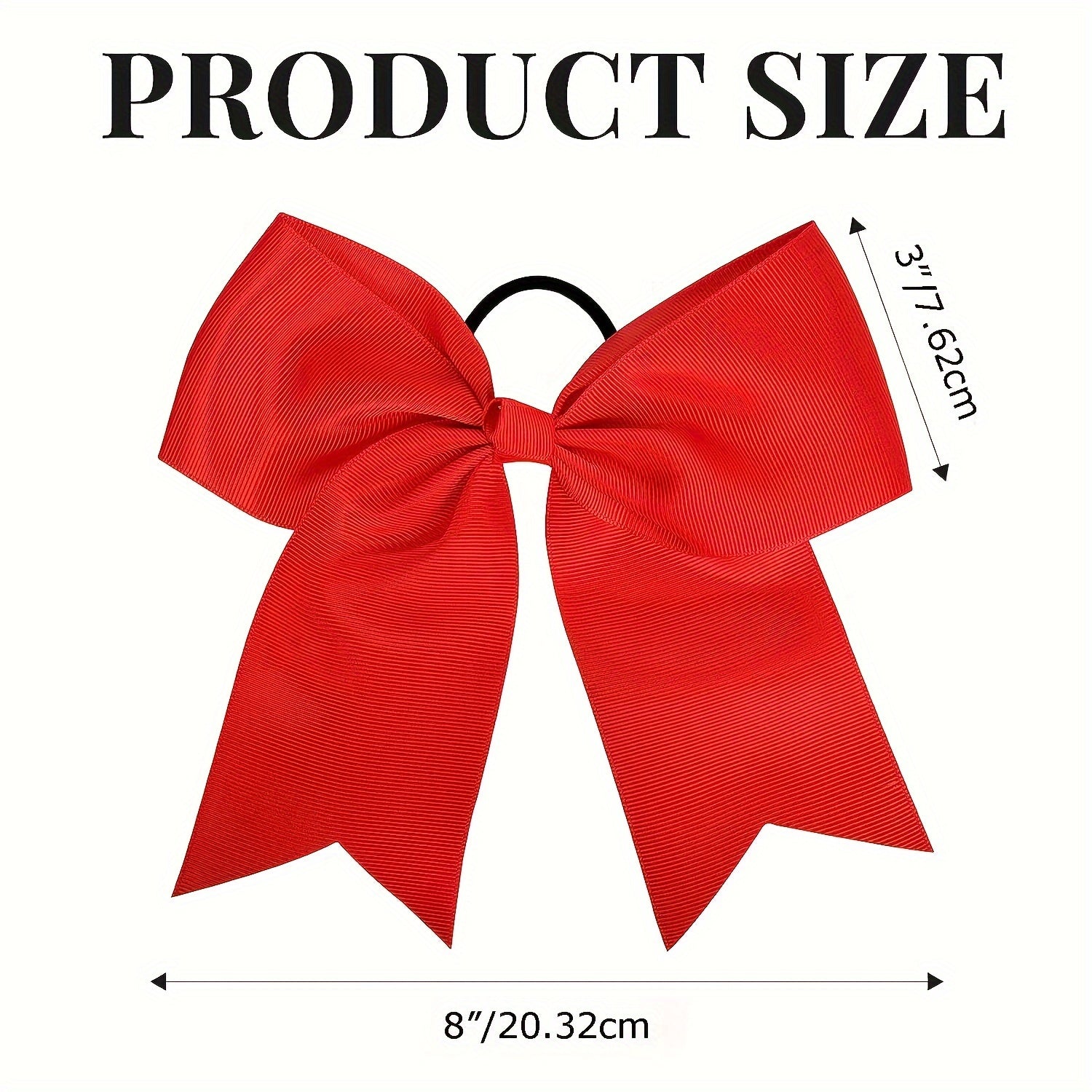 Set of 24 Bohemian-Style Cheer Bows with Black Elastic Ties for Girls