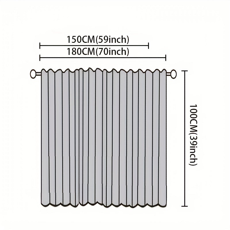 White Lace Flower Print Curtain for Bedroom Living Room Kitchen Study Rod Pocket Window Treatment