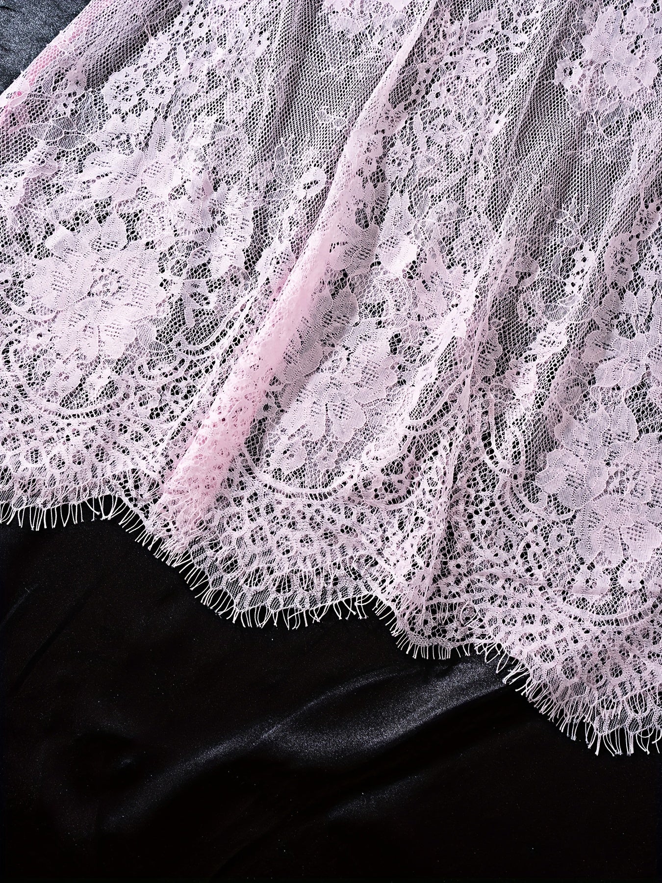 Women's Lace Dress with Deep V Back and See-Through Design