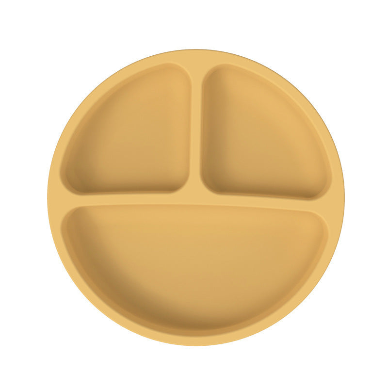 Kids Silicone Dinner Plate Non-Slip Divided Feeding Bowl for Children