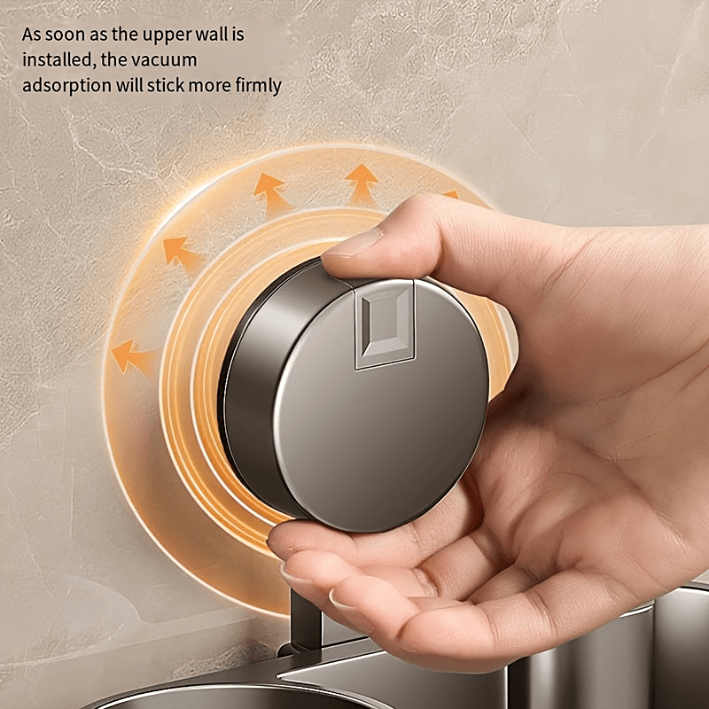 Держатель для туалетной щетки из алюминия с длинной ручкой - настенный держатель для уборки в ванной, универсальный дизайн для глубокой очистки, легко снимается и портативен.