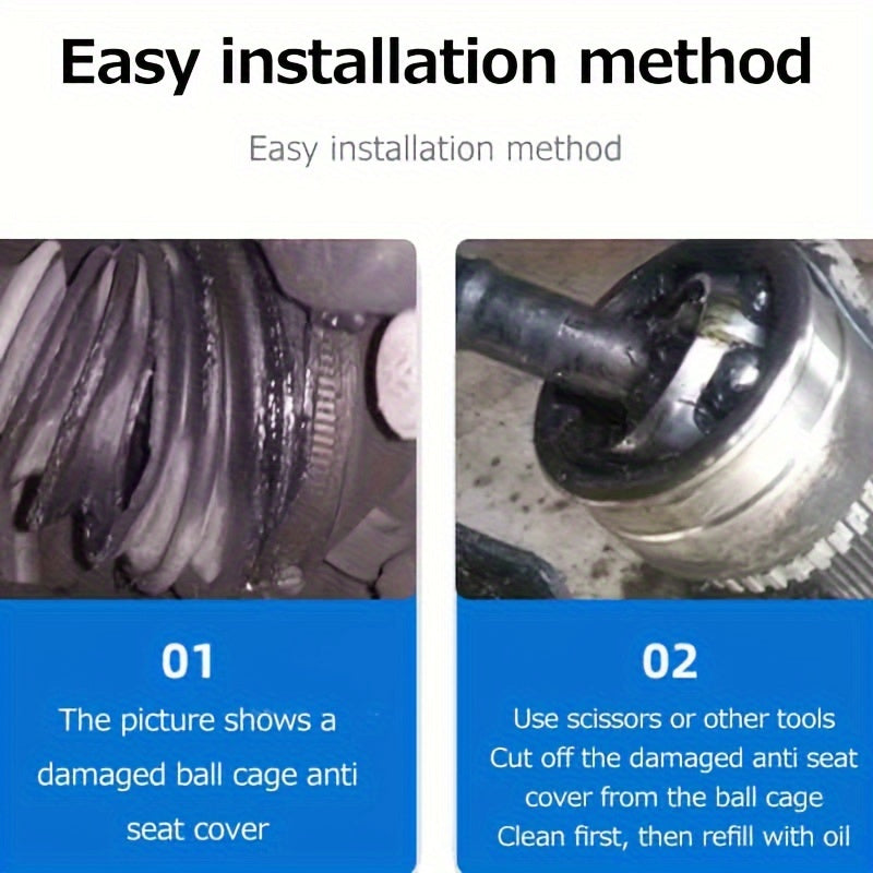 Universal Fit 2PCS Silicone CV Joint Boot Kits Car Drive Shaft Dustproof Covers