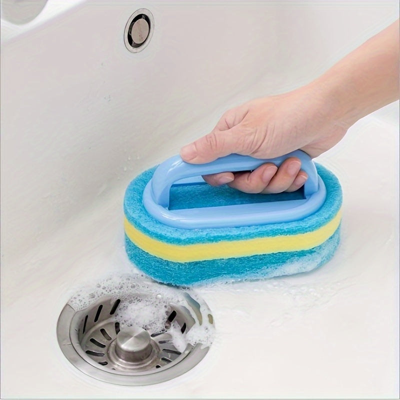 Reusable Cleaning Sponge for Kitchen and Bathroom Surfaces, Gentle, Multi-Surface