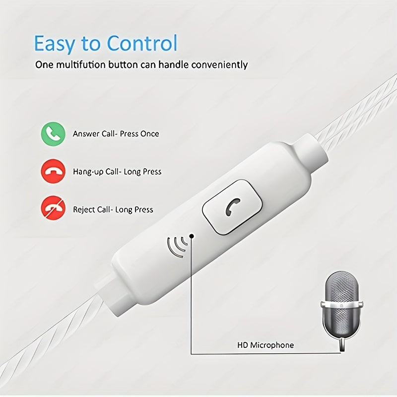 6-Pack Wired In-Ear Headphones with Microphone Noise Reduction Tangle-Free Stereo Sound