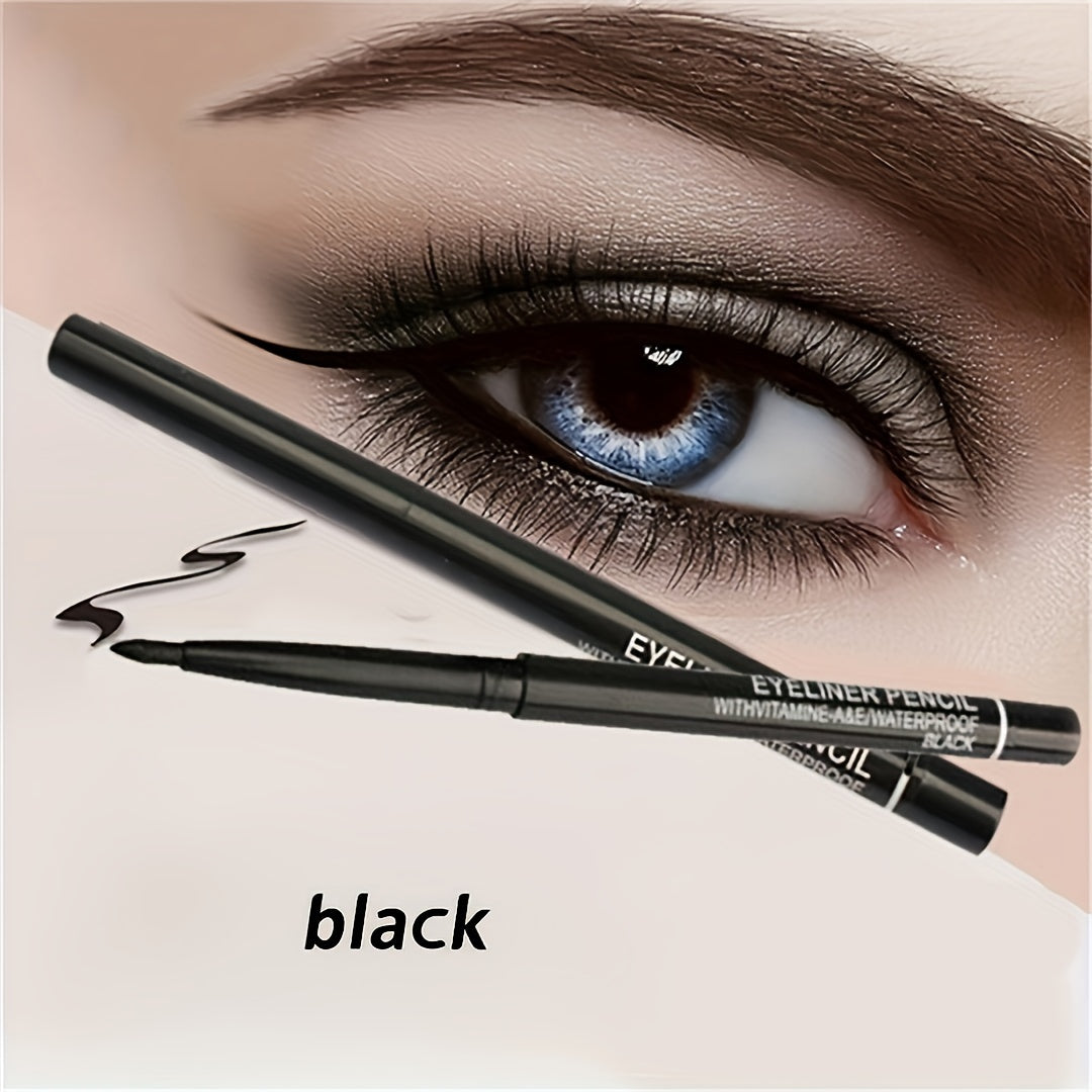 Женский водостойкий карандаш для глаз с витамином E, стойкий к смазыванию
