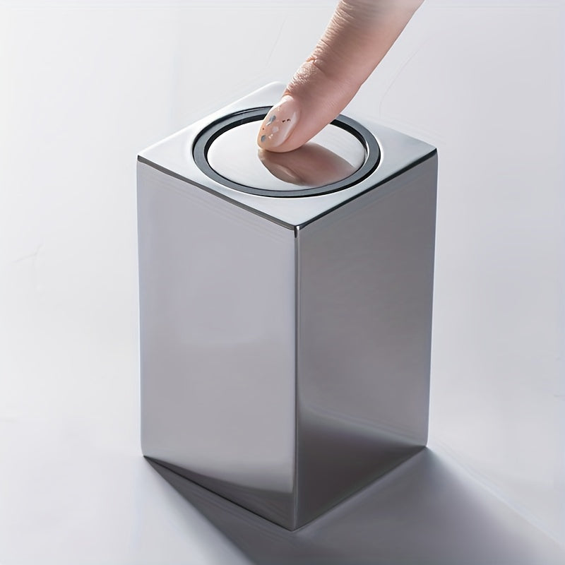 Stainless Steel Toothpick Dispenser with Automatic Pop-Up and Press-Open Feature