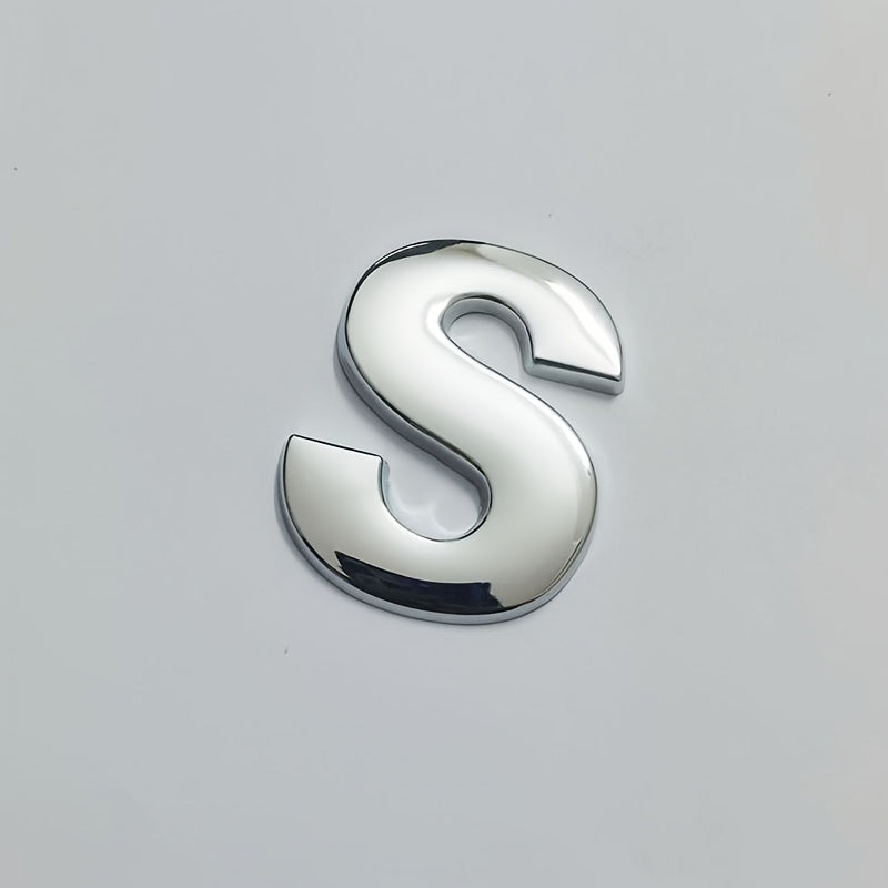 Moslashtiriladigan Kumush 3D Metall Avtomobil Emblemasi Katta Harf Raqami Zink Alloy Tashqi