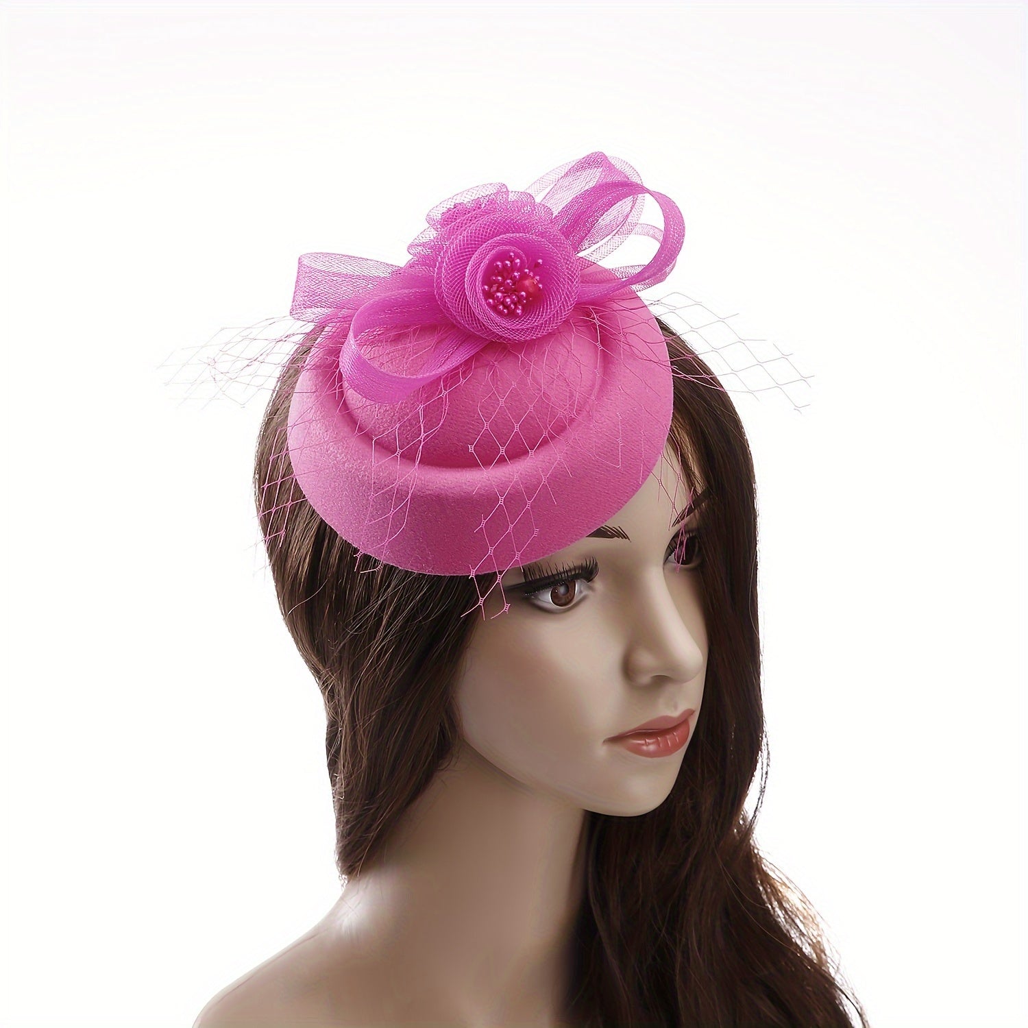 One piece Women's Flower Veil Mesh Balletcore Bow Fascinator, Choyxonalar, Tug'ilgan kunlar, Ot sporti tadbirlari, to'ylar, cherkov xizmatlari yoki boshqa har qanday maxsus tadbirlar uchun mukammal. Oson attachment uchun qulay klip bilan ta'minlangan.