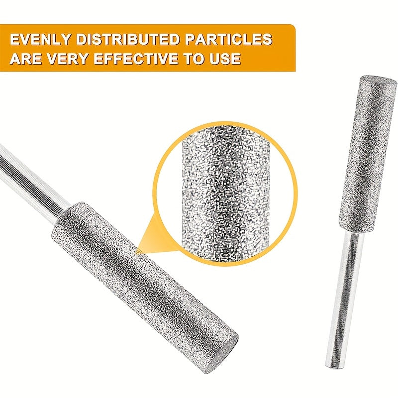 Набор из 10 штук алмазных точилок для цепных пил с титановым покрытием, сверла для металла и дерева