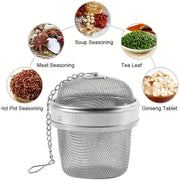 Stainless Steel Tea Infuser with Mesh Strainer and Chain Hook for Loose Leaf Tea