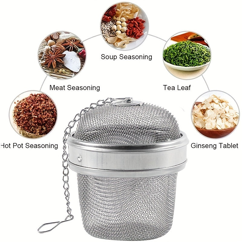 Stainless Steel Tea Infuser with Mesh Strainer and Chain Hook for Loose Leaf Tea