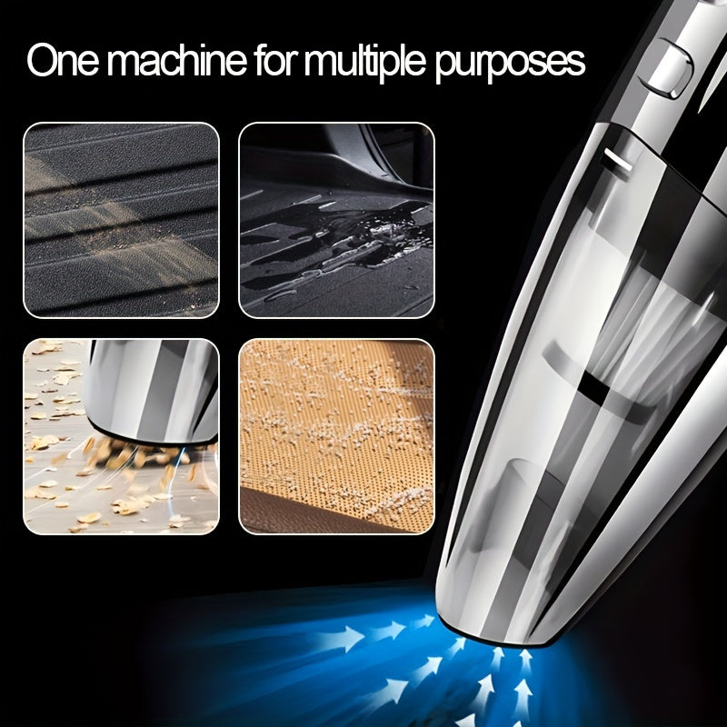 Aspiradora portátil inalámbrica de mano para coche con fuerte succión y batería de larga duración