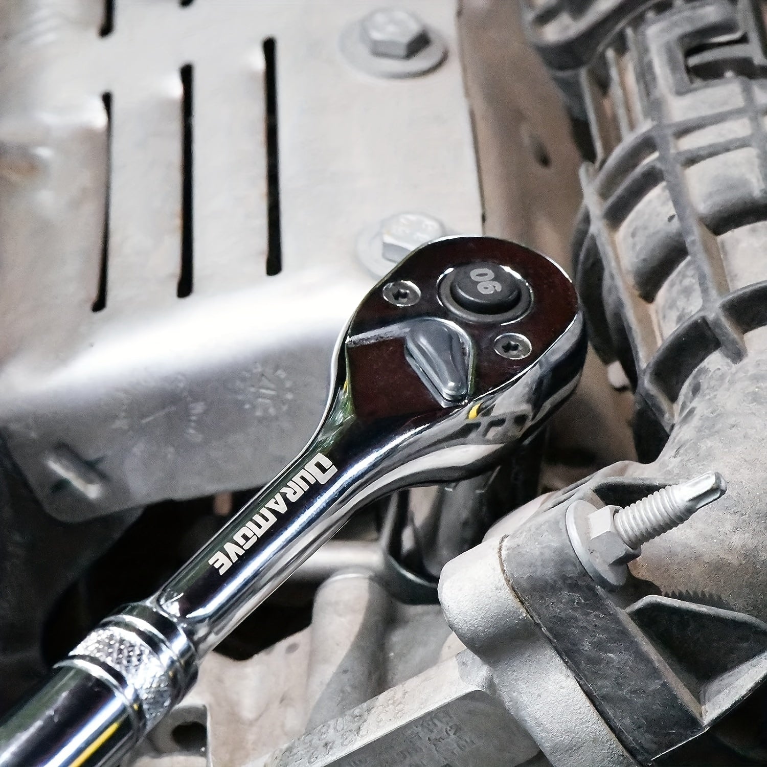 Juego de reparación de trinquete de 3 piezas, reversible, de liberación rápida, llave de vaso de 90 dientes