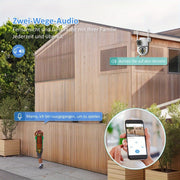 1080P Dual Lens Outdoor Security Camera with Night Vision Human Detection and Two-Way Audio