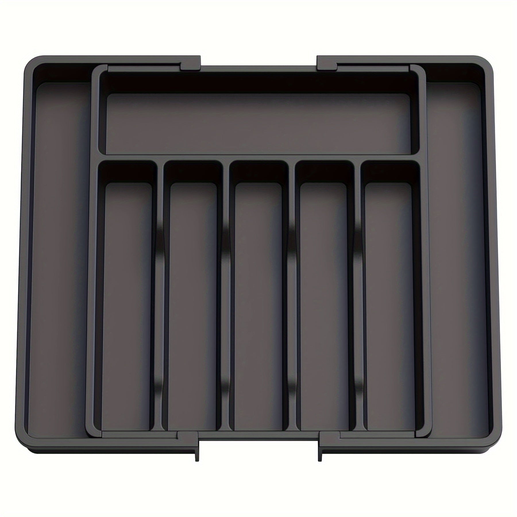 Flatware Organizer with Retractable Cutlery Storage Box, Large Capacity Drawer and Counter Utensil Holder