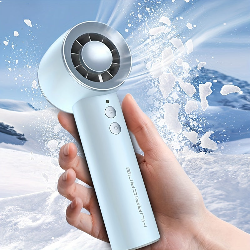 Portable Handheld Mini Plastic Fan with Adjustable Speed for Travel and Outdoor Use