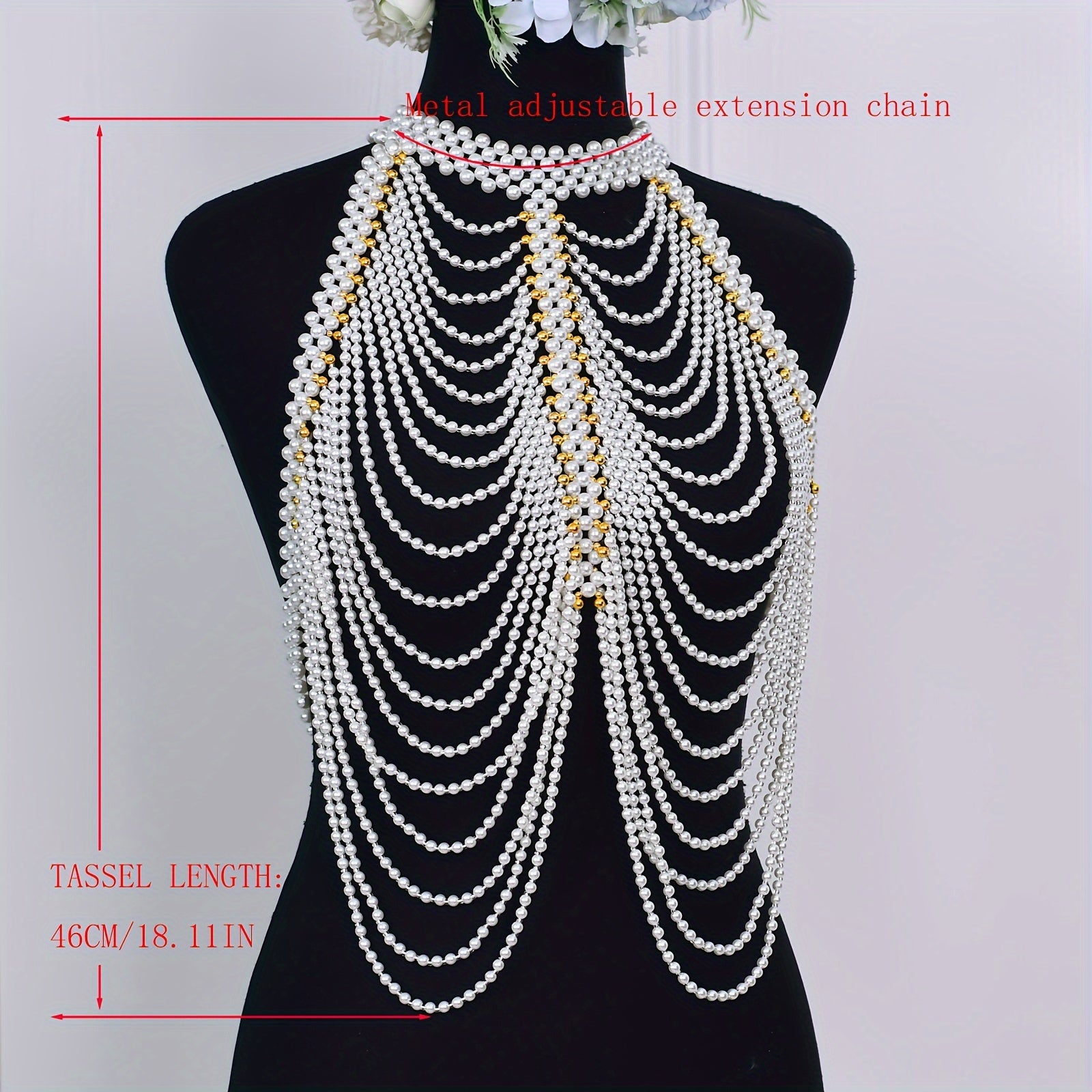 Faux Pearl Shawl for Women Wedding Formal Bridal Accessories