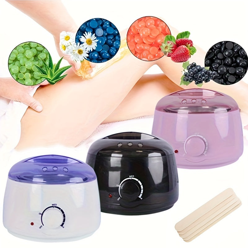 Plug-In Hair Removal Wax Kit for Legs and Nose European Standard