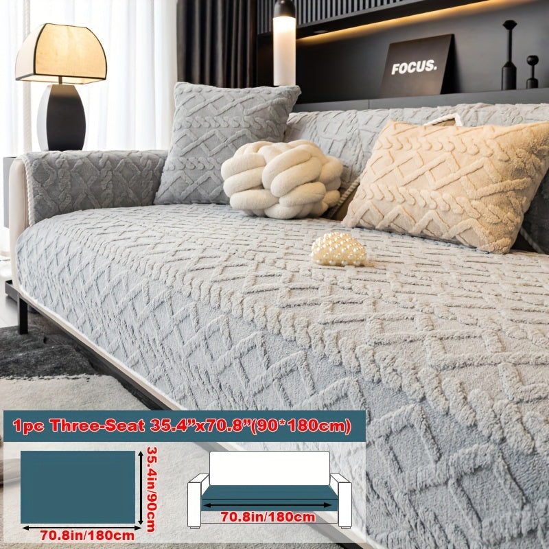 Нескользящая накидка на диван из велюра Shu, подходит для домашних животных, моется в машине, подходит для кресел и секционных диванов на 4 места