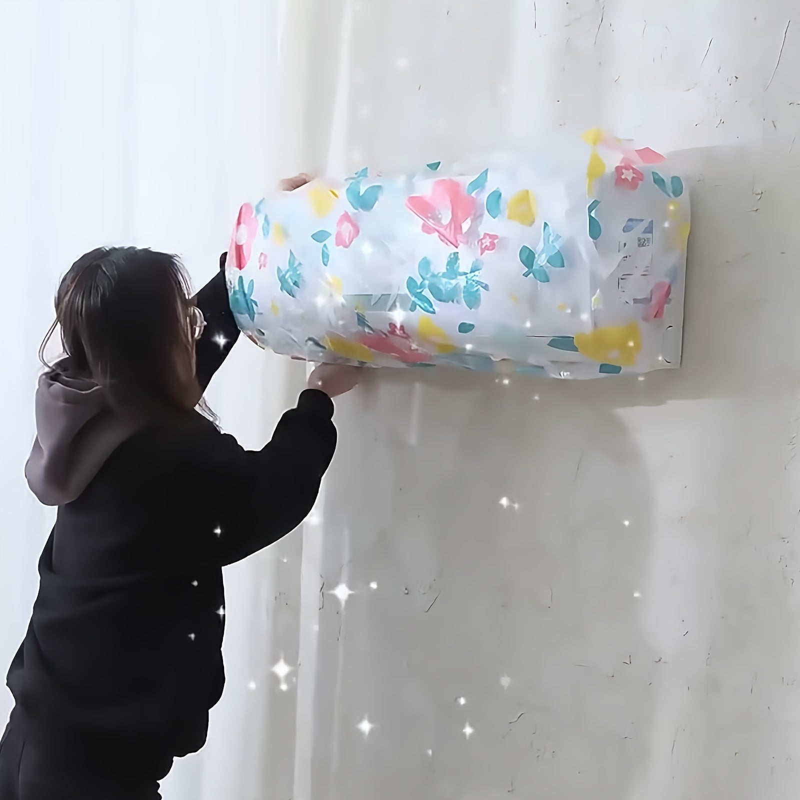 White Dustproof Waterproof Cover for Wall-Mounted Mini Split AC Unit