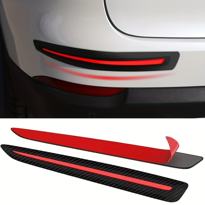 2pcs Car Bumper Protection Strips Soft Rubber Scratch Guard Collisions